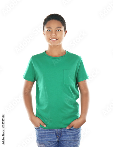 Young African American boy ...