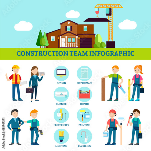 Construction Team Infographic Template