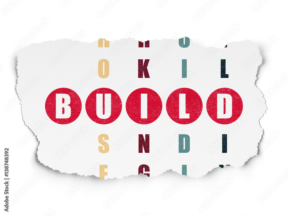 Construction concept: Build in Crossword Puzzle Construction concept: Build in Crossword Puzzle