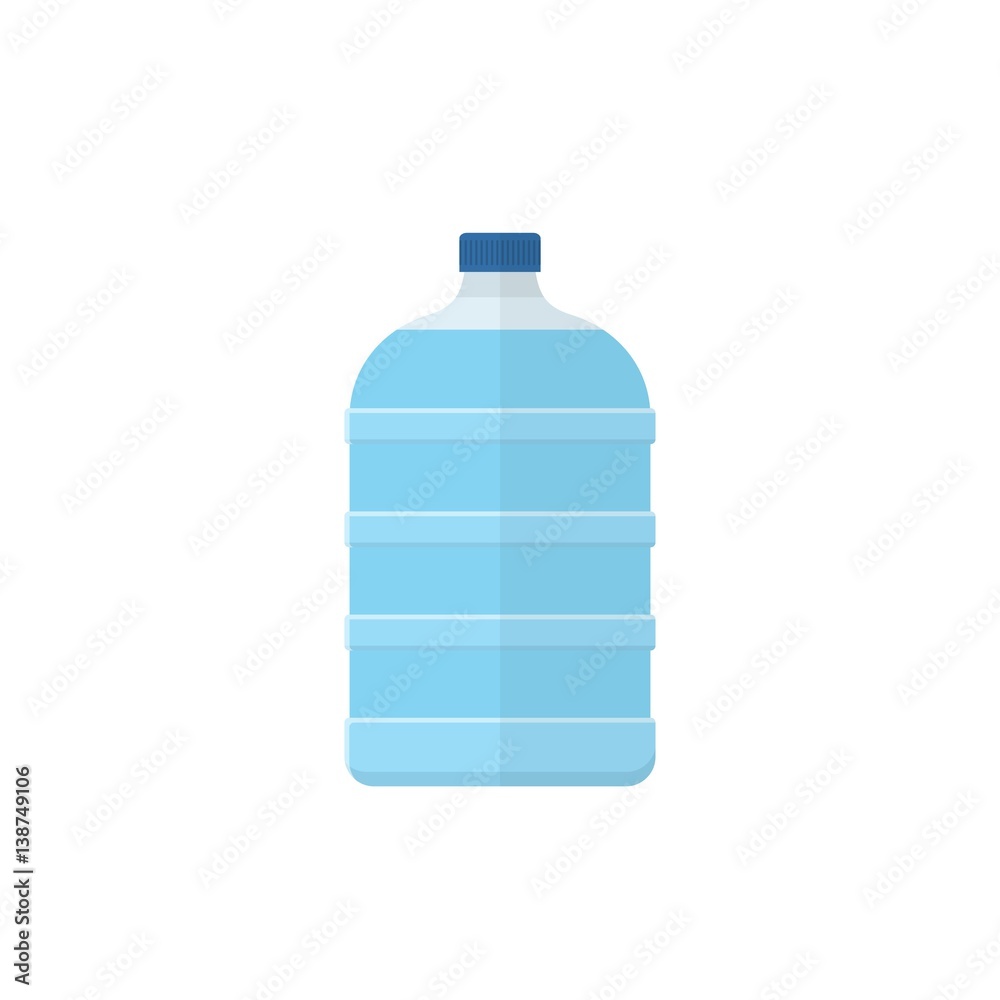 Big bottle waterfor cooler in flat style isolated on whitebackground. Vector illustration Big bottle waterfor cooler in flat style isolated on whitebackground. Vector illustration