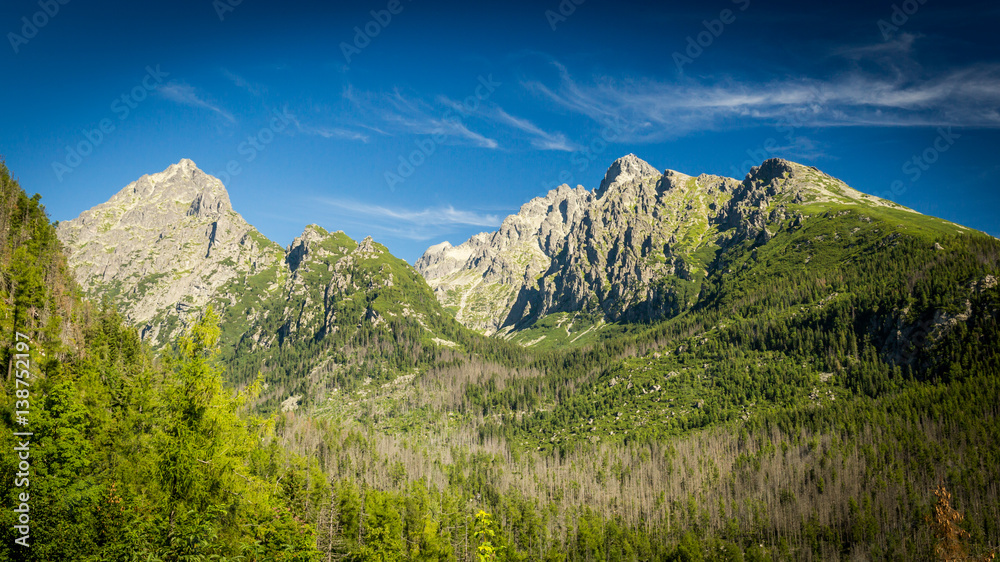 Mountain Lomnicky Stit in the High Tatras in Slovakia