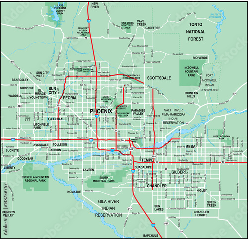 Phoenix Area Map