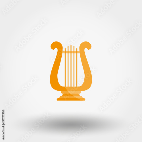 Harp. Vector icon.