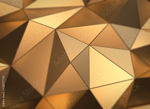 Gold Abstract Background 3D Rendering