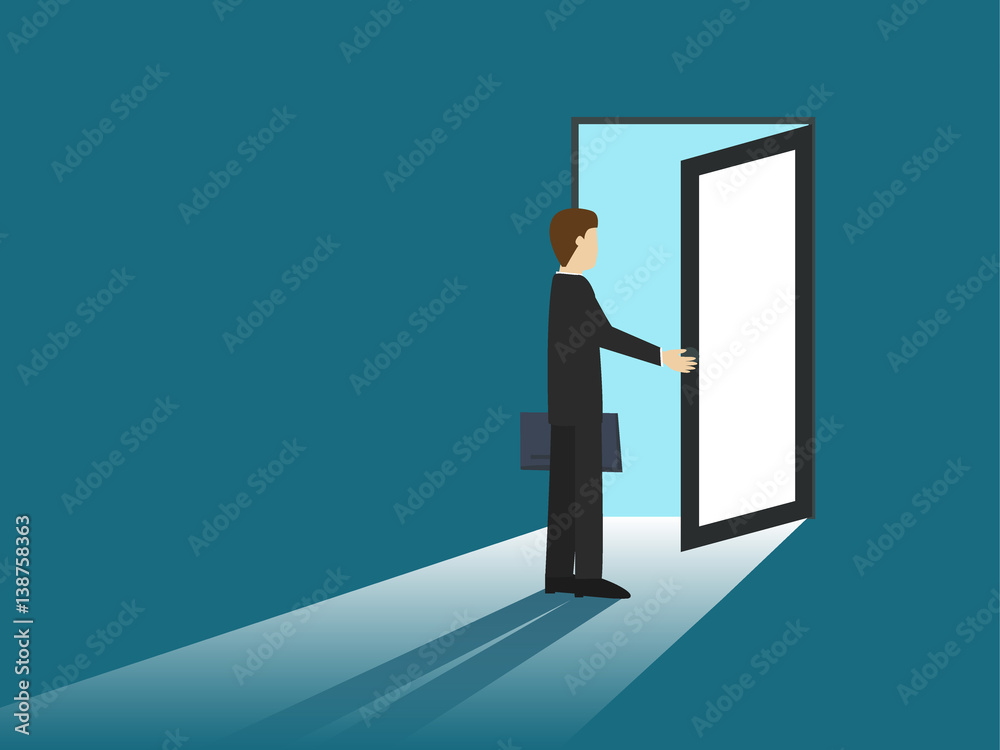 Fototapeta premium Businessman and the door
