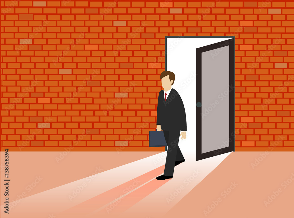 Fototapeta premium Businessman and the door