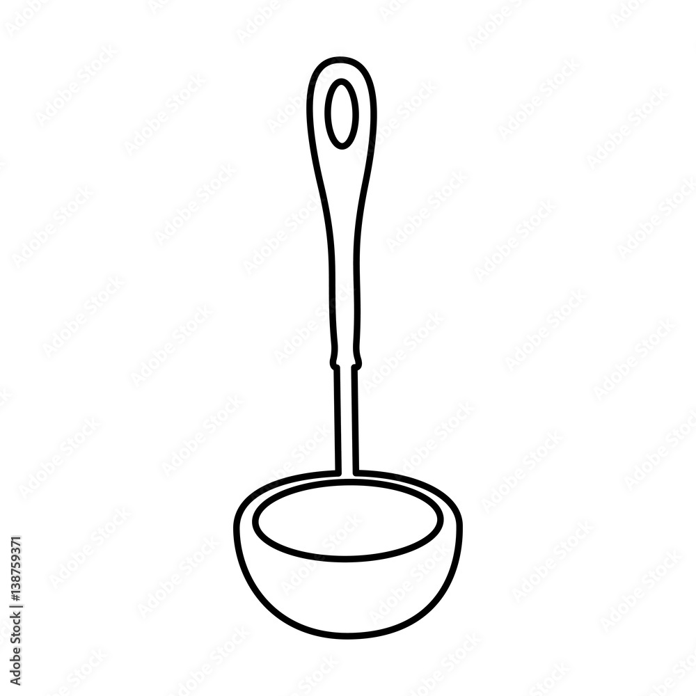 soup spoon kitchen cutlery isolated icon vector illustration design
