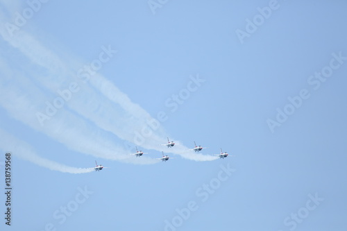 Billede på lærred The Thunderbirds over the Atlantic ocean in Florida