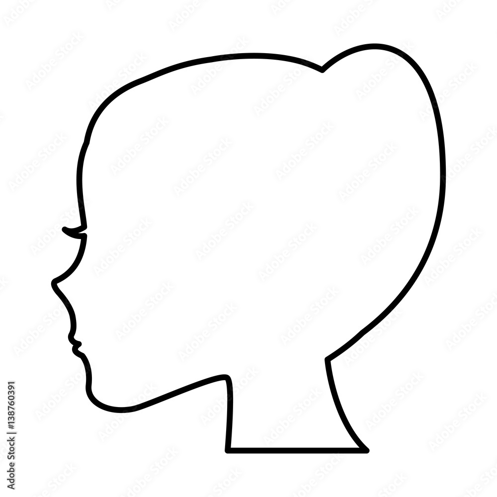 female profile silhouette icon vector illustration design female profile silhouette icon vector illustration design