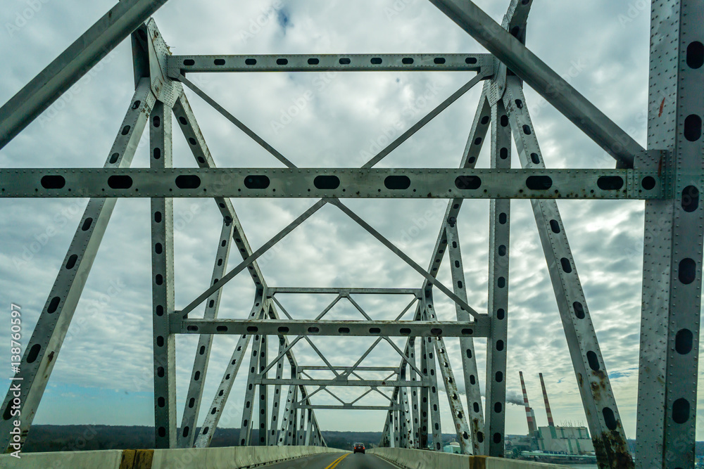 Bridge Structure and Frame from the Car