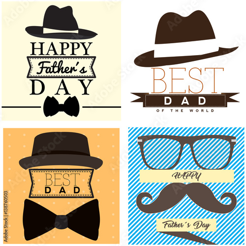 Happy fathers day graphic designs, Vector illustration