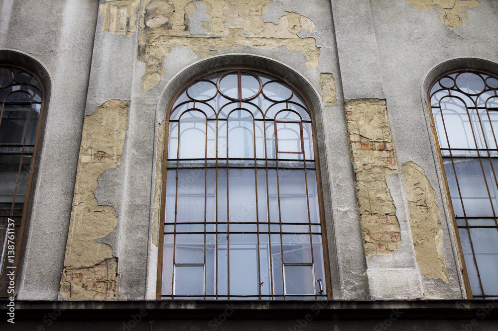 Windows in an old historic building