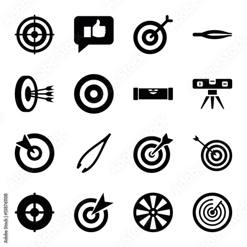 Set of 16 accuracy filled icons © HN Works
