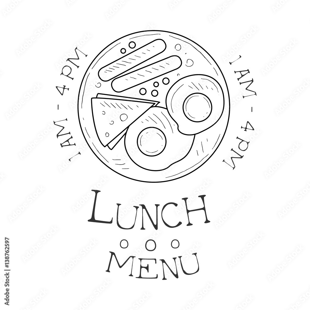 Lunch Sign Drawing Cafe Sign Sketch