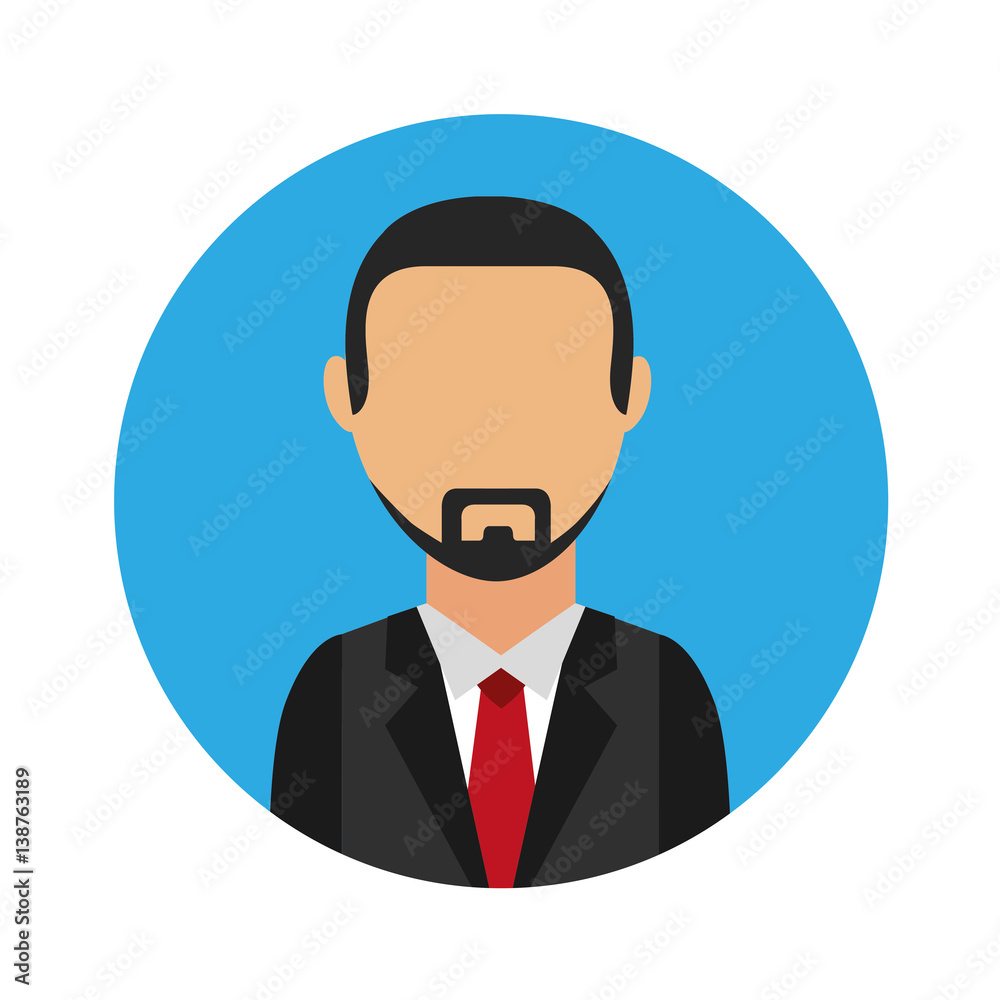 businessman character isolated icon vector illustration design