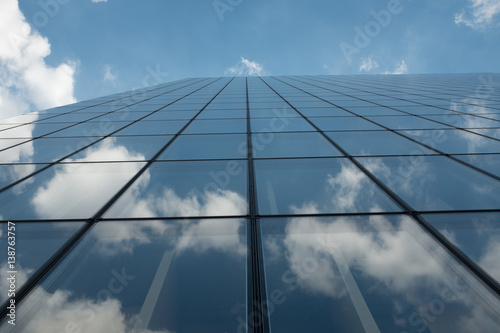 Glass facade of a modern office block