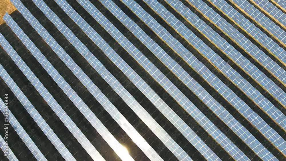 Aerial view of solar panels from the drone Aerial view of solar panels from the drone
