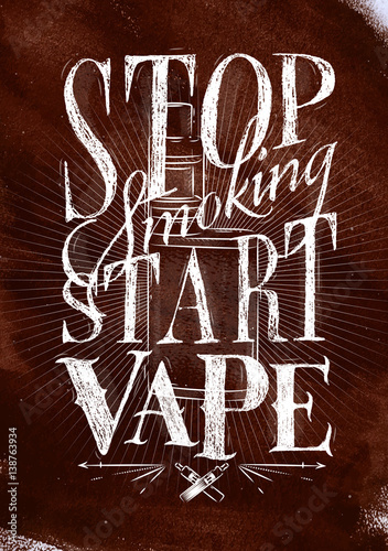 Poster start vape brown