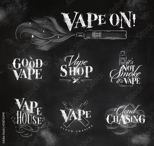 Vape symbols chalk