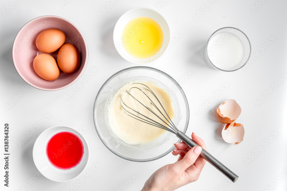 cooking pancake on white background top view ingredients for making cooking pancake on white background top view ingredients for making