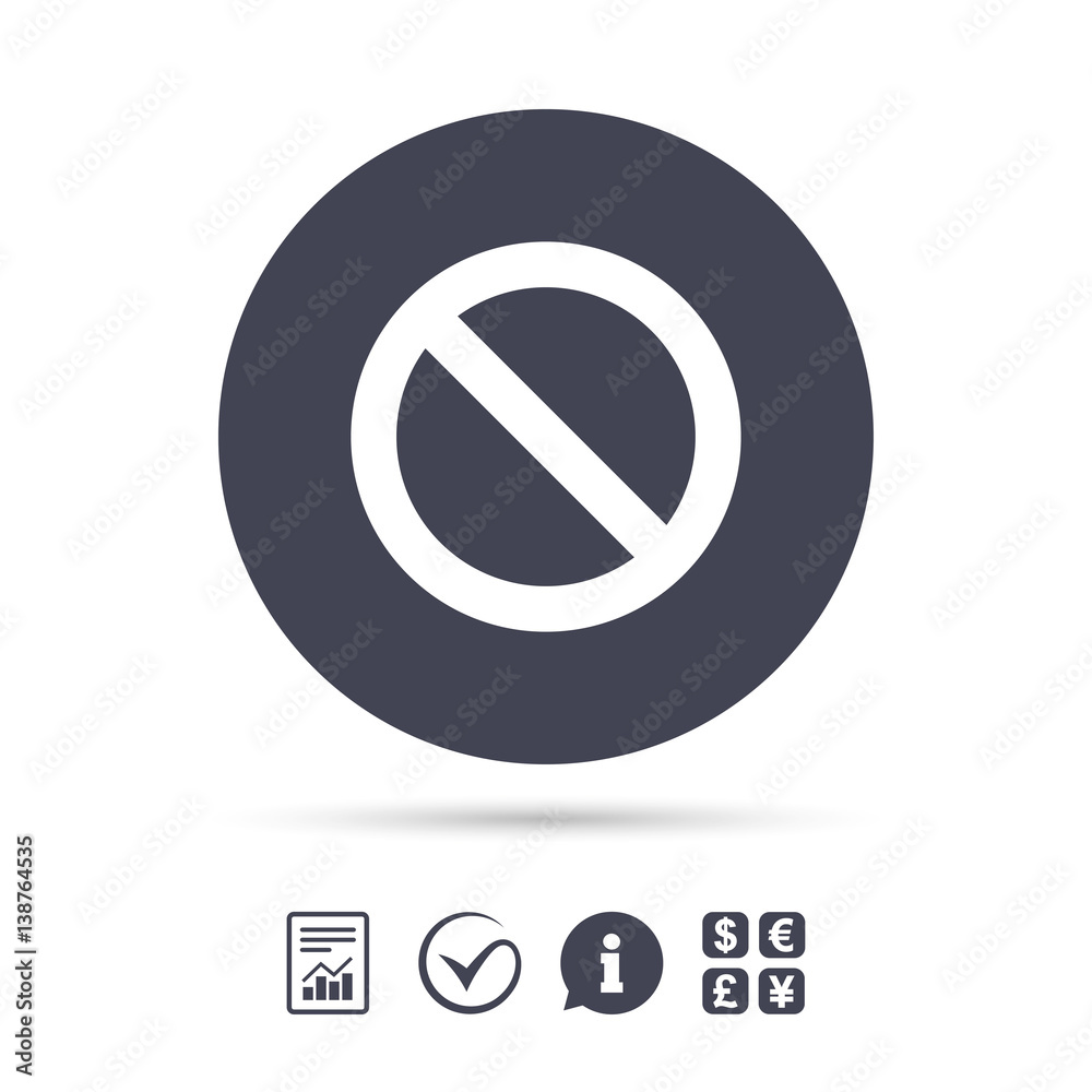 Blacklist sign icon. User not allowed symbol. Blacklist sign icon. User not allowed symbol.