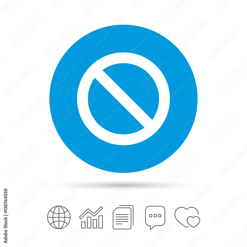 Blacklist sign icon. User not allowed symbol. Blacklist sign icon. User not allowed symbol.