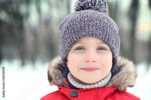 Portrait of cute smiling bo...