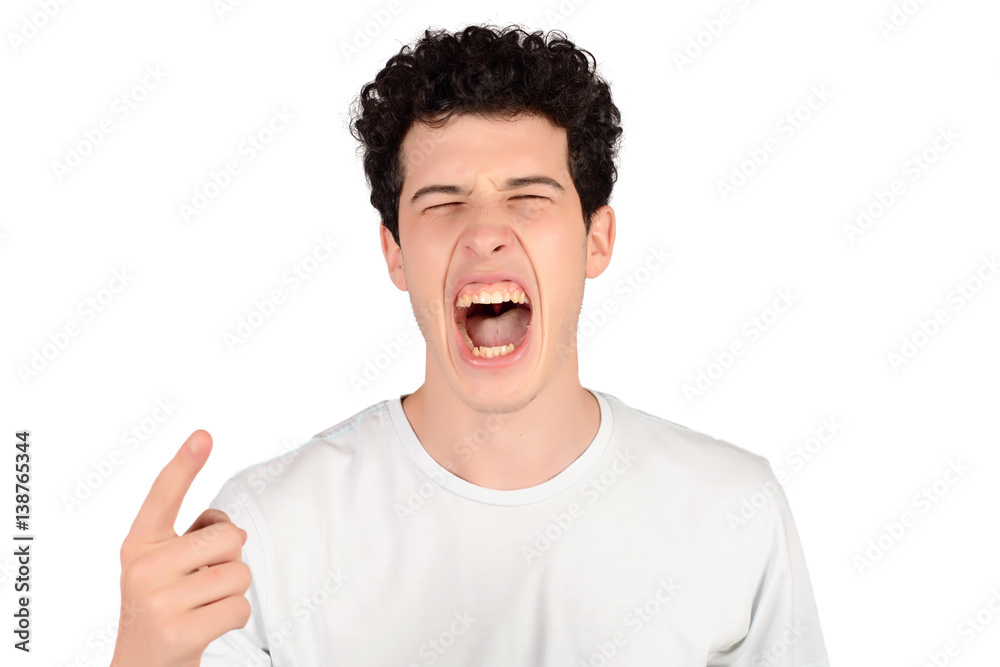 Man shouting. Man shouting.