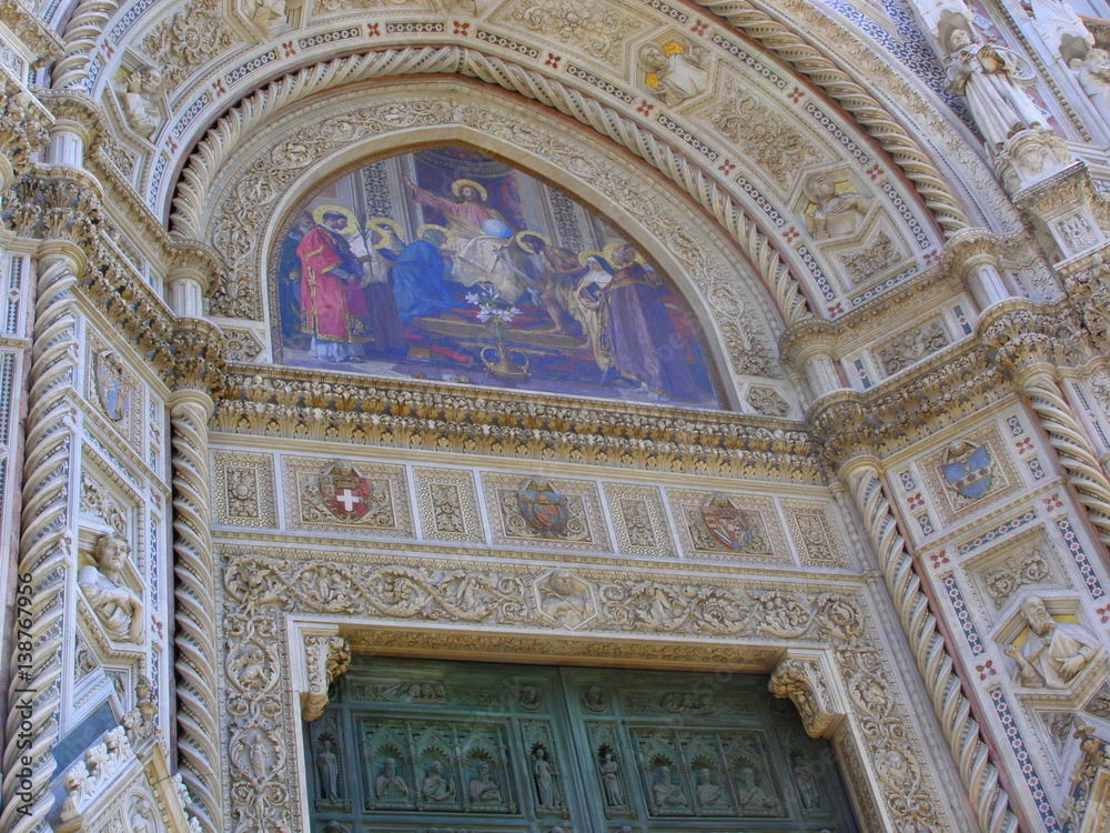 Fototapeta premium Portal katedry we Florencji