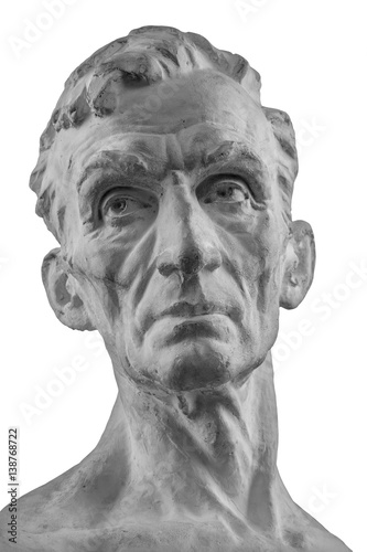 Photography White plaster bust, sculptural portrait of the Master