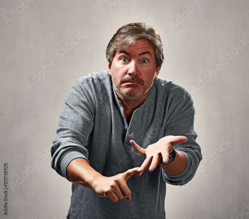 Canvas Print Critical angry man