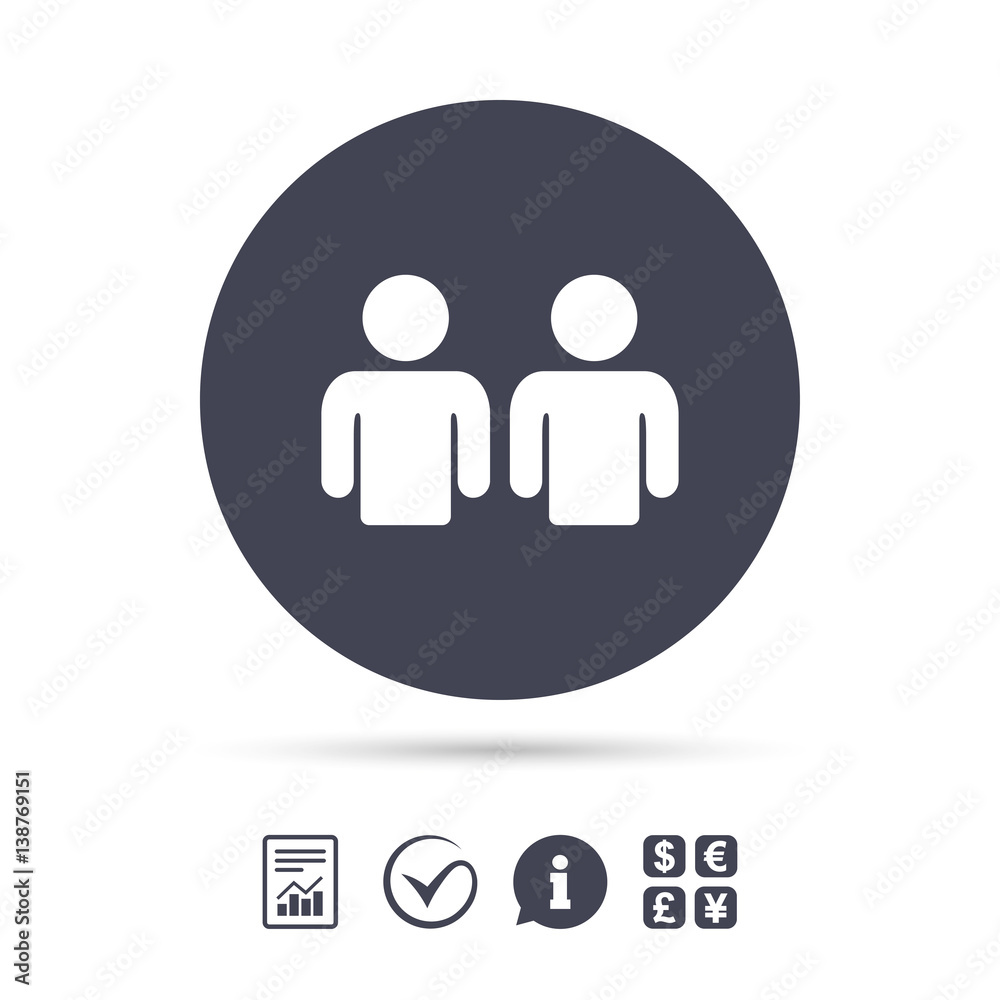 Friends sign icon. Social media symbol. Friends sign icon. Social media symbol.
