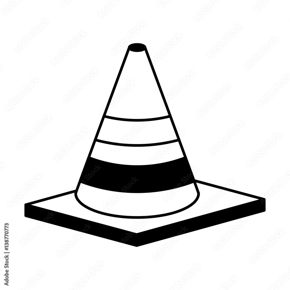 construction cone isometric icon vector illustration design construction cone isometric icon vector illustration design