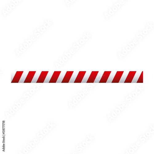 red caution tape icon, vector illustraction design image