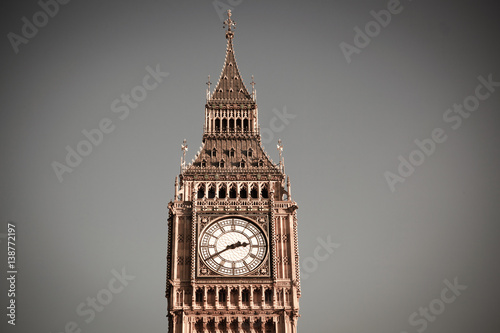 iconic Big Ben and Houses of Parliament, London