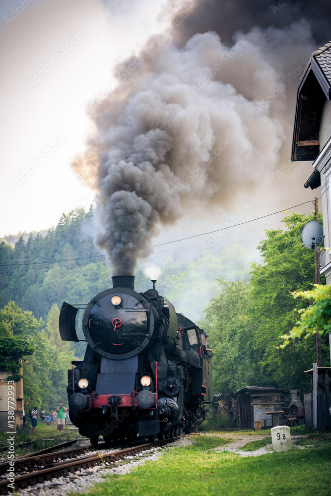 Fototapeta premium Pociąg parowy