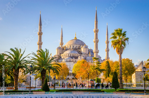 The Blue Mosque, (Sultanahmet Camii), Istanbul, Turkey.