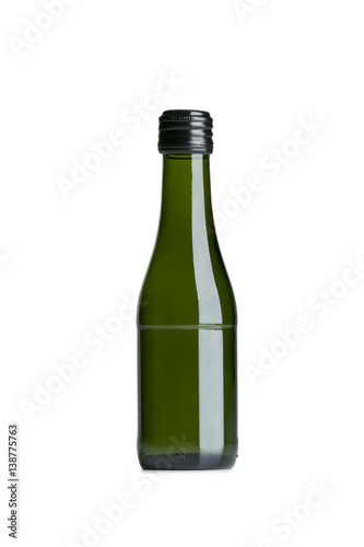Clean 187 ml Wine Bottle on White