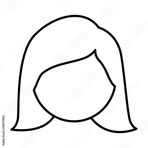 figure face woman icon, vector illustraction design image