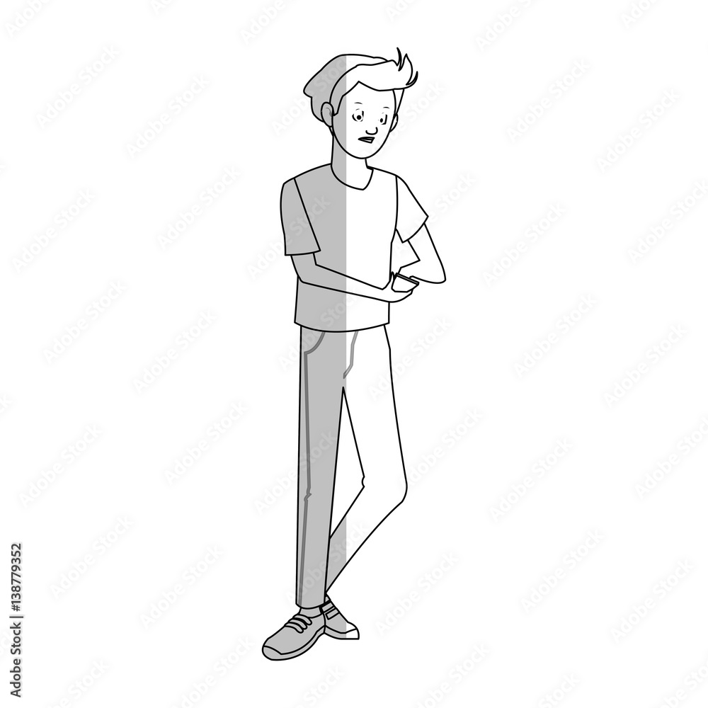 handsome young man wearing beanie hat icon image vector illustration design handsome young man wearing beanie hat icon image vector illustration design