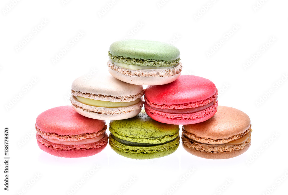 Macarons on white background Macarons on white background