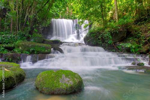 beautiful waterfall in rainforest at phu tub berk mountain  phetchabun  Thailand  Mun Dang waterfalls 