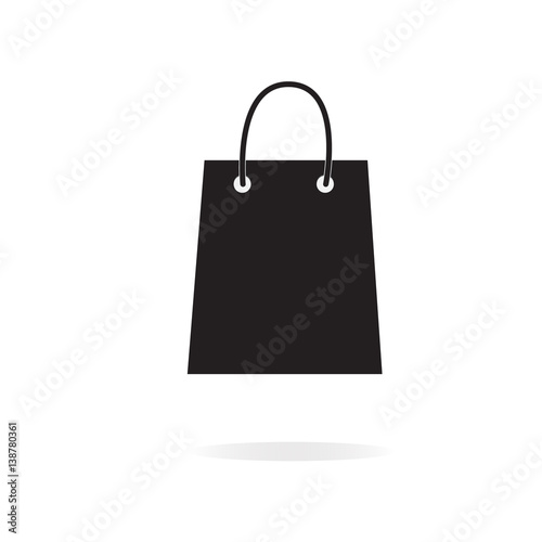 bag shopping icon on white background. bag shopping sign.