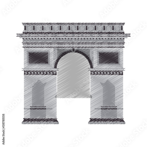 arc de triomphe icon image vector illustration design  photo