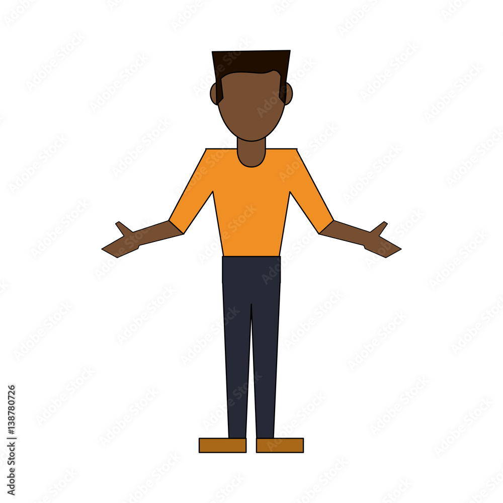 abstract faceless man with open arms  icon image vector illustration design 