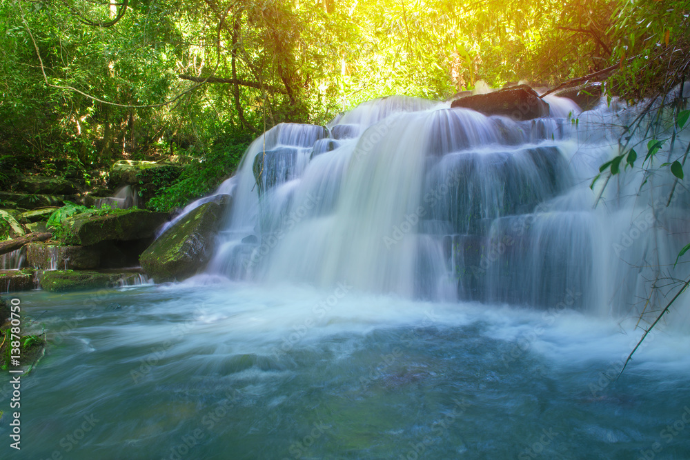 beautiful waterfall in rainforest at phu tub berk mountain phetchabun, Thailand (Mun Dang waterfalls) beautiful waterfall in rainforest at phu tub berk mountain phetchabun, Thailand (Mun Dang waterfalls)