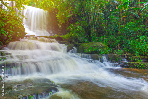 beautiful waterfall in rainforest at phu tub berk mountain  phetchabun  Thailand  Mun Dang waterfalls 