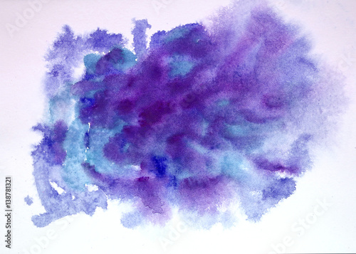 Abstract Hand paints watercolor Colorful wet background on paper.
