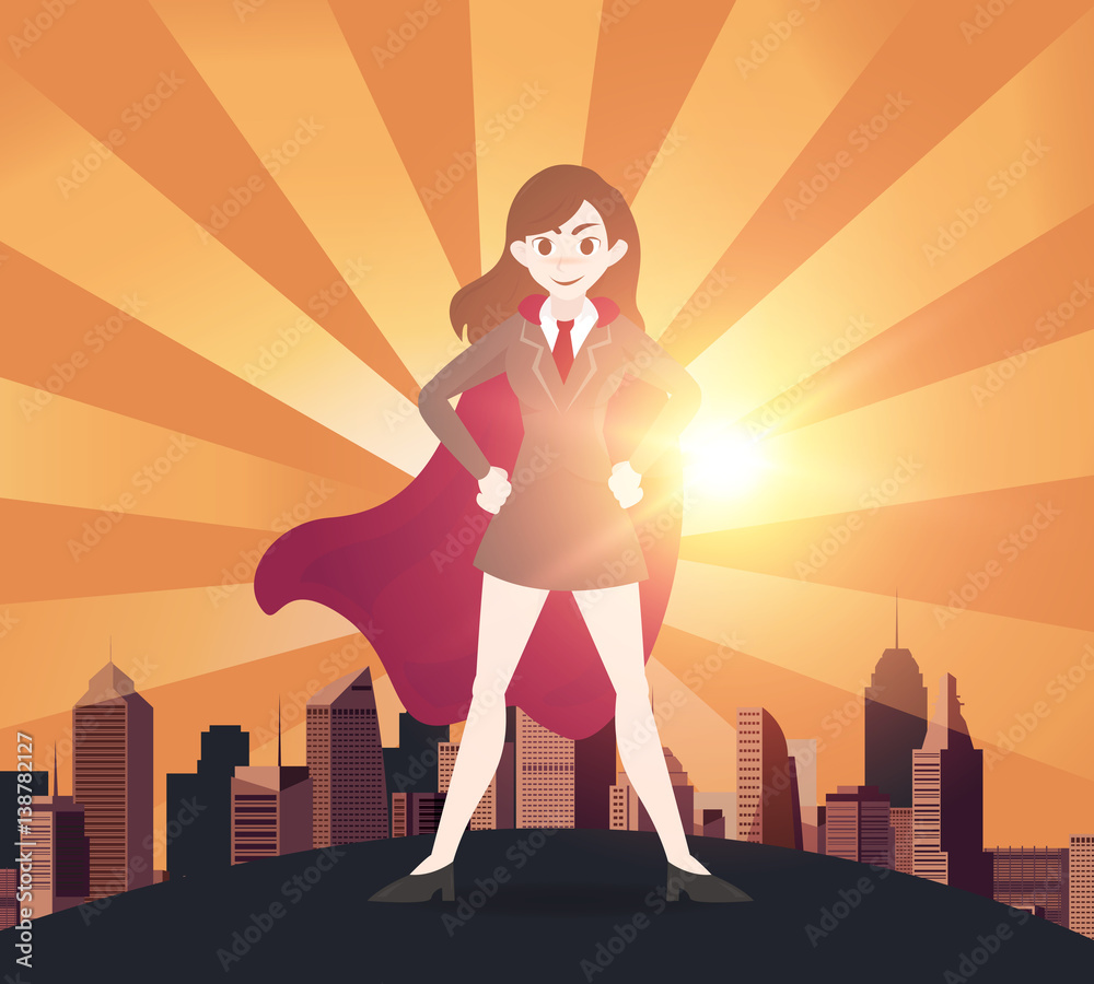 Superhero business women concept.vector illustration. Superhero business women concept.vector illustration.