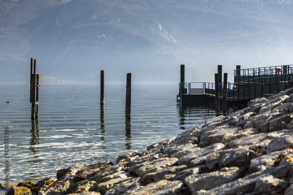 Fototapeta premium Lac du Bourget - Abbaye de Hautecombe - Savoie.